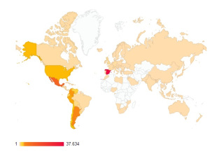 Los lectores de nuestro blog provienen de todas partes del mundo...